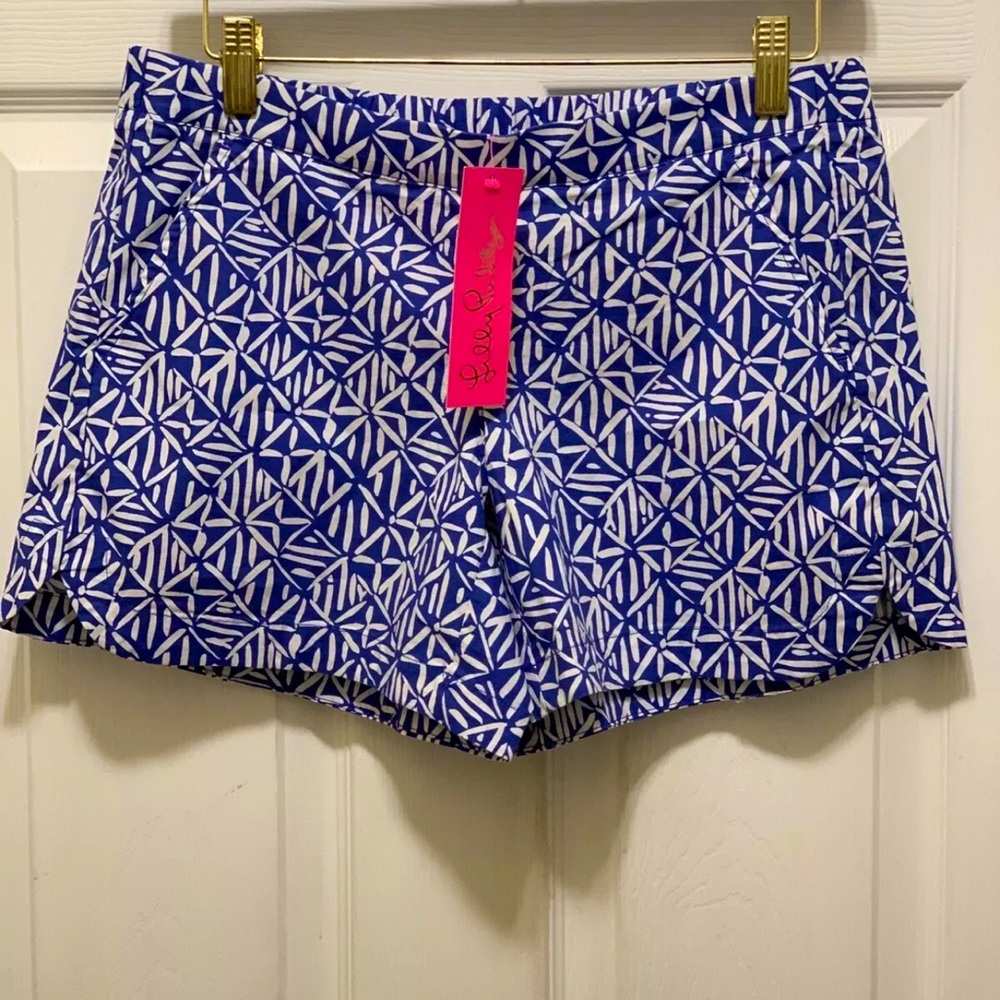 NWT LILLY PULITZER OCEAN VIEW SHORTS CORSICA BLUE EASY PEASY XXS,M